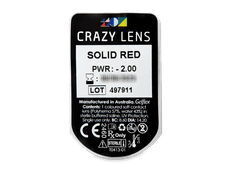 CRAZY LENS - Solid Red - dioptrické jednodenní (2 čočky)