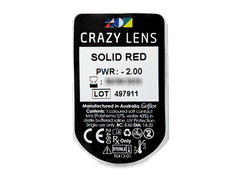 CRAZY LENS - Solid Red - dioptrické jednodenní (2 čočky)