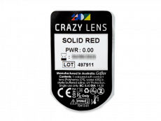 CRAZY LENS - Solid Red - nedioptrické jednodenní (2 čočky)