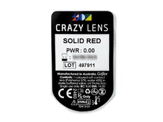 CRAZY LENS - Solid Red - nedioptrické jednodenní (2 čočky)