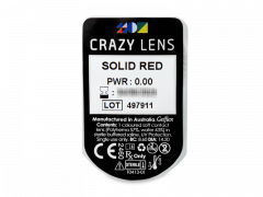 CRAZY LENS - Solid Red - nedioptrické jednodenní (2 čočky)