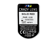 CRAZY LENS - Solid Red - nedioptrické jednodenní (2 čočky)