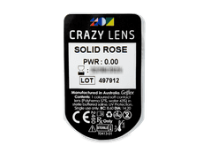 CRAZY LENS - Solid Rose - nedioptrické jednodenní (2 čočky)