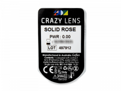 CRAZY LENS - Solid Rose - nedioptrické jednodenní (2 čočky)