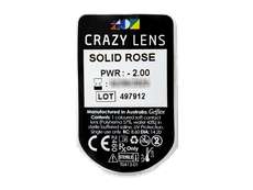 CRAZY LENS - Solid Rose - dioptrické jednodenní (2 čočky)