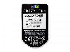 CRAZY LENS - Solid Rose - dioptrické jednodenní (2 čočky)