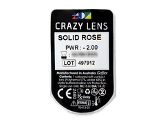 CRAZY LENS - Solid Rose - dioptrické jednodenní (2 čočky)