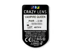 CRAZY LENS - Vampire Queen - dioptrické jednodenní (2 čočky)