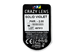 CRAZY LENS - Solid Violet - dioptrické jednodenní (2 čočky)