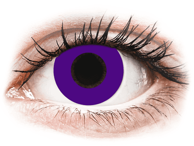 CRAZY LENS - Solid Violet - dioptrické jednodenní