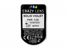 CRAZY LENS - Solid Violet - nedioptrické jednodenní (2 čočky)