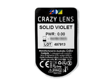 CRAZY LENS - Solid Violet - nedioptrické jednodenní (2 čočky)