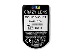 CRAZY LENS - Solid Violet - nedioptrické jednodenní (2 čočky)