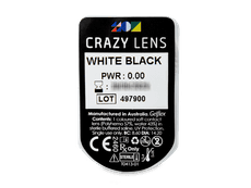 CRAZY LENS - White Black - nedioptrické jednodenní (2 čočky)