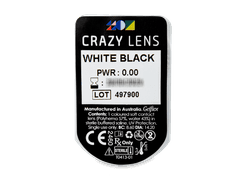 CRAZY LENS - White Black - nedioptrické jednodenní (2 čočky)