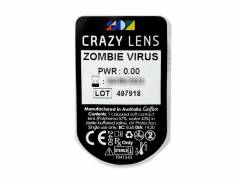 CRAZY LENS - Zombie Virus - nedioptrické jednodenní (2 čočky)