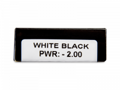 CRAZY LENS - White Black - dioptrické jednodenní (2 čočky)