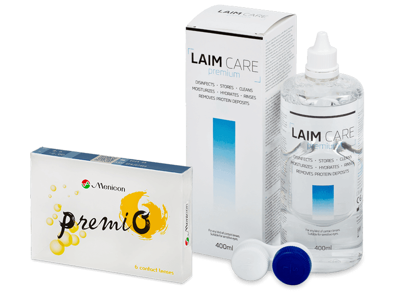 Menicon PremiO (6 čoček) + roztok Laim Care 400 ml