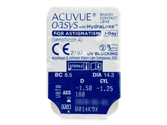 Acuvue Oasys 1-Day with HydraLuxe for Astigmatism (90 čoček)