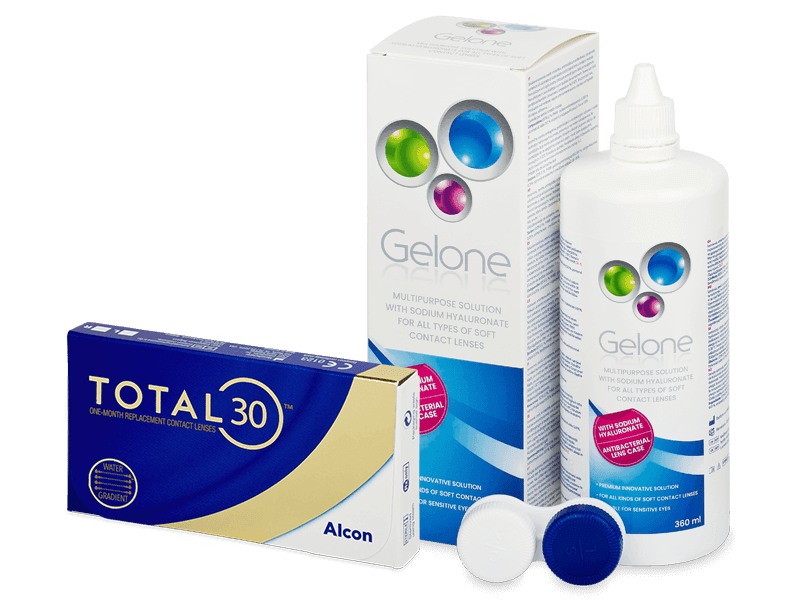 TOTAL30 (3 čočky) + roztok Gelone 360 ml
