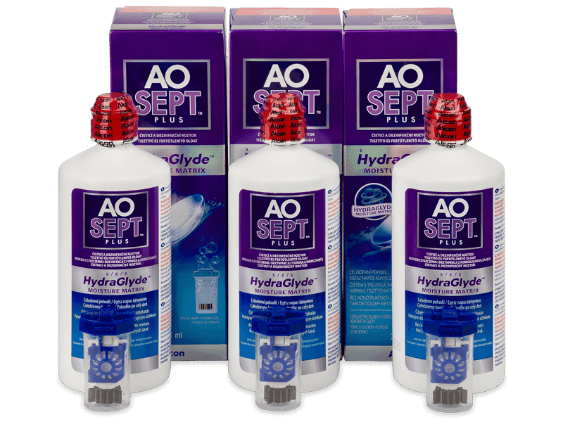 Roztok AO SEPT PLUS HydraGlyde 3x 360 ml 