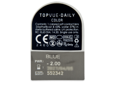 TopVue Daily Color - Blue - dioptrické jednodenní (2 čočky)