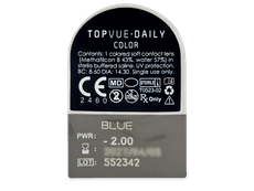 TopVue Daily Color - Blue - dioptrické jednodenní (2 čočky)