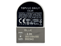 TopVue Daily Color - Blue - dioptrické jednodenní (2 čočky)