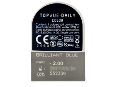 TopVue Daily Color - Brilliant Blue - dioptrické jednodenní (2 čočky)
