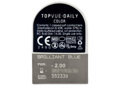 TopVue Daily Color - Brilliant Blue - dioptrické jednodenní (2 čočky)