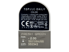 TopVue Daily Color - Fresh Green - dioptrické jednodenní (2 čočky)