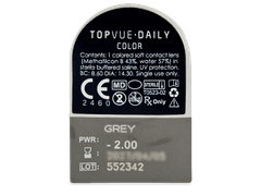 TopVue Daily Color - Grey - dioptrické jednodenní (2 čočky)