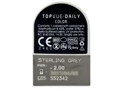 TopVue Daily Color - Sterling Grey - dioptrické jednodenní (2 čočky)