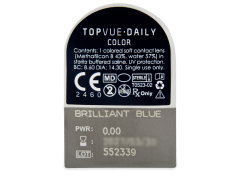 TopVue Daily Color - Brilliant Blue - nedioptrické jednodenní (2 čočky)