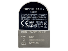 TopVue Daily Color - Brilliant Blue - nedioptrické jednodenní (2 čočky)