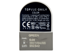 TopVue Daily Color - Green - nedioptrické jednodenní (2 čočky)
