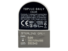 TopVue Daily Color - Sterling Grey - nedioptrické jednodenní (2 čočky)