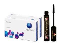 Biofinity (2x 3 čočky) + Dermacol řasenka Butterfly Wings 9 ml ZDARMA