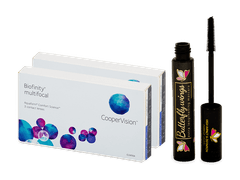 Biofinity Multifocal (2x 3 čočky) + Dermacol řasenka Butterfly Wings 9 ml ZDARMA