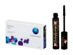 Biofinity Toric (6 čoček) + Dermacol řasenka Butterfly Wings 9 ml ZDARMA