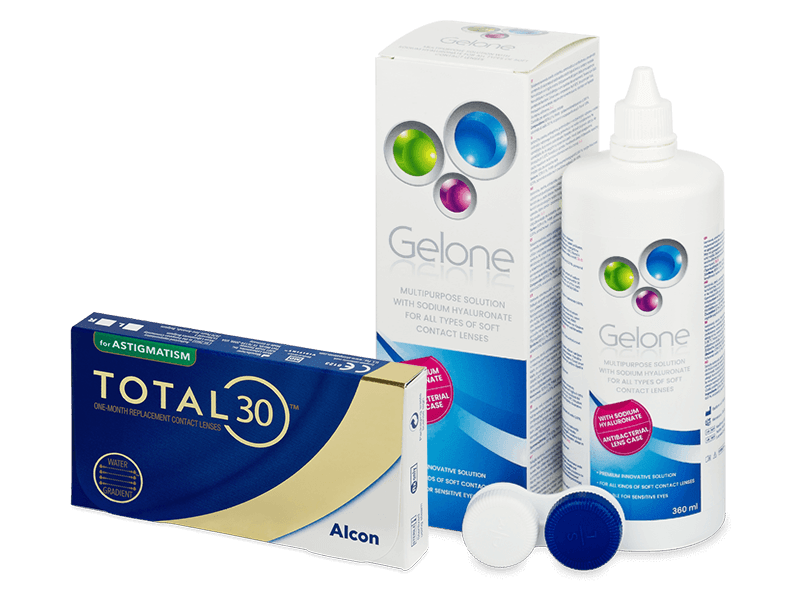 TOTAL30 for Astigmatism (6 čoček) + roztok Gelone 360 ml