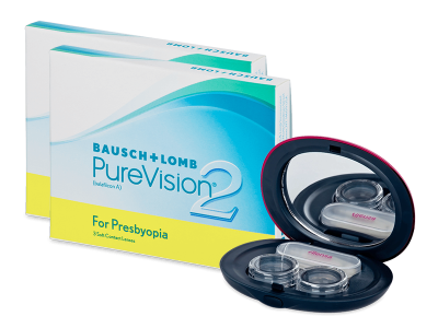 PureVision 2 for Presbyopia (2x 3 čočky) + kazetka se zrcátkem - Alensa ZDARMA