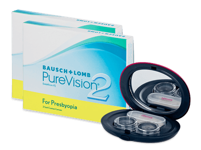 PureVision 2 for Presbyopia (2x 3 čočky) + kazetka se zrcátkem - Alensa ZDARMA
