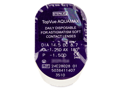 TopVue Daily for Astigmatism (90 čoček)
