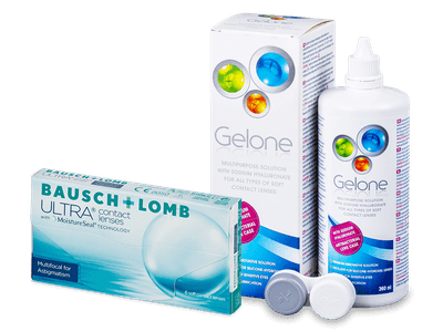 Bausch + Lomb ULTRA Multifocal for Astigmatism (6 čoček) + roztok Gelone 360 ml