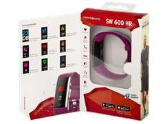 Fitness náramek Swisstone SW 600 HR fialový 