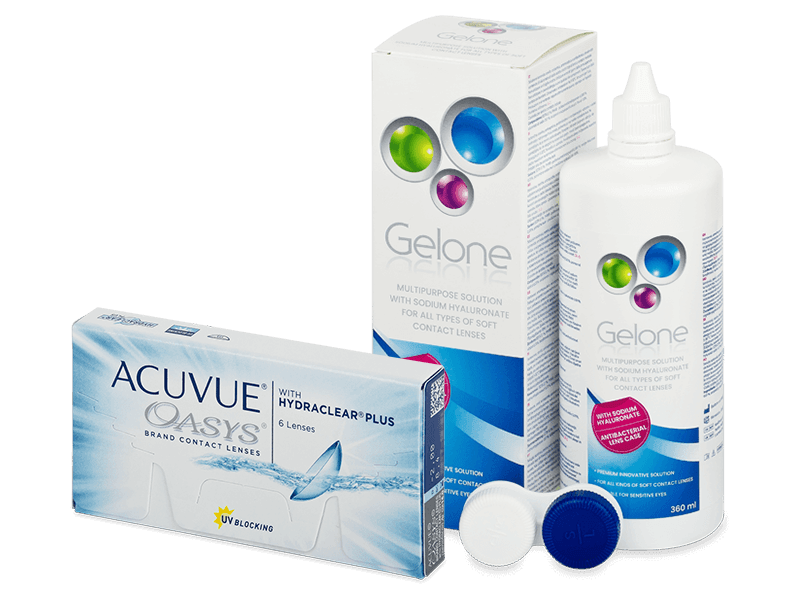 Acuvue Oasys (6 čoček) + roztok Gelone 360 ml