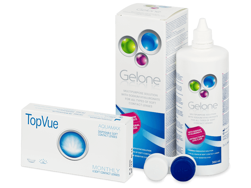 TopVue Monthly (6 čoček) + roztok Gelone 360 ml