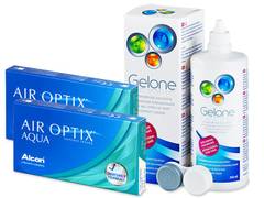 Air Optix Aqua (2x3 čočky) + roztok Gelone 360ml