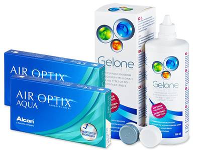 Air Optix Aqua (2x3 čočky) + roztok Gelone 360ml